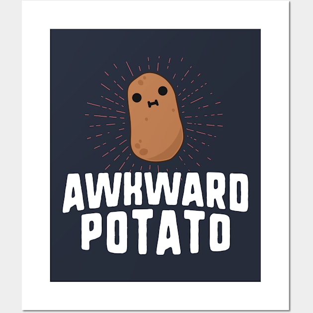 Awkward Potato Funny Potato T-Shirt Thanksgiving Yam Food Wall Art by 14thFloorApparel